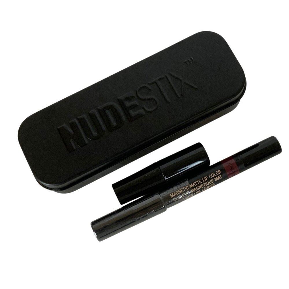 Nudestix Intense Matte Lip Stain Pencil BURGUNDY With Sharpener in Box